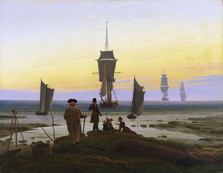 Caspar David Friedrich The life stages (beach picture, beach scene in Wiek oil painting image